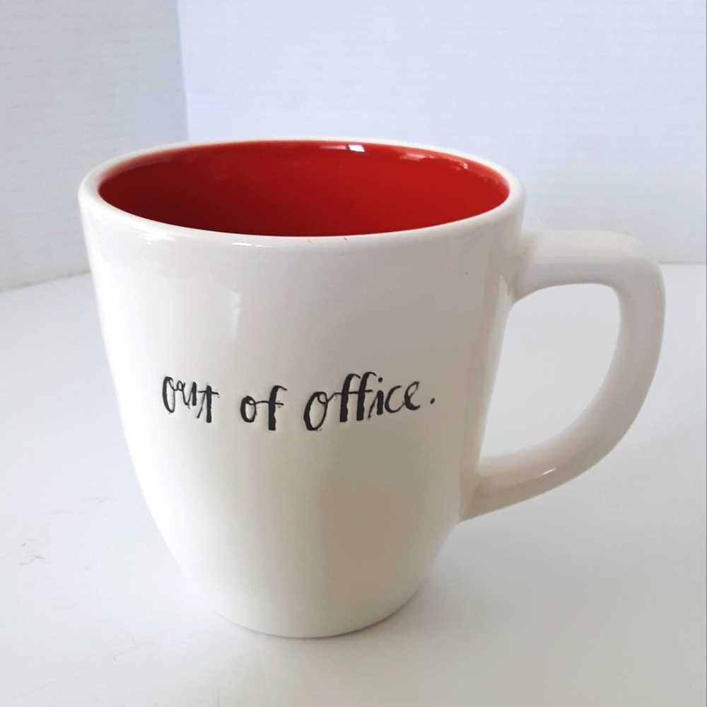Rae Dunn Artisan Collection by Magenta Out of Office Jetset Script 20oz Mug